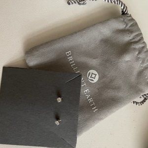 Brilliant Earth 14K White Gold Lab Diamond Stud Earrings (0.16 ct.tw)